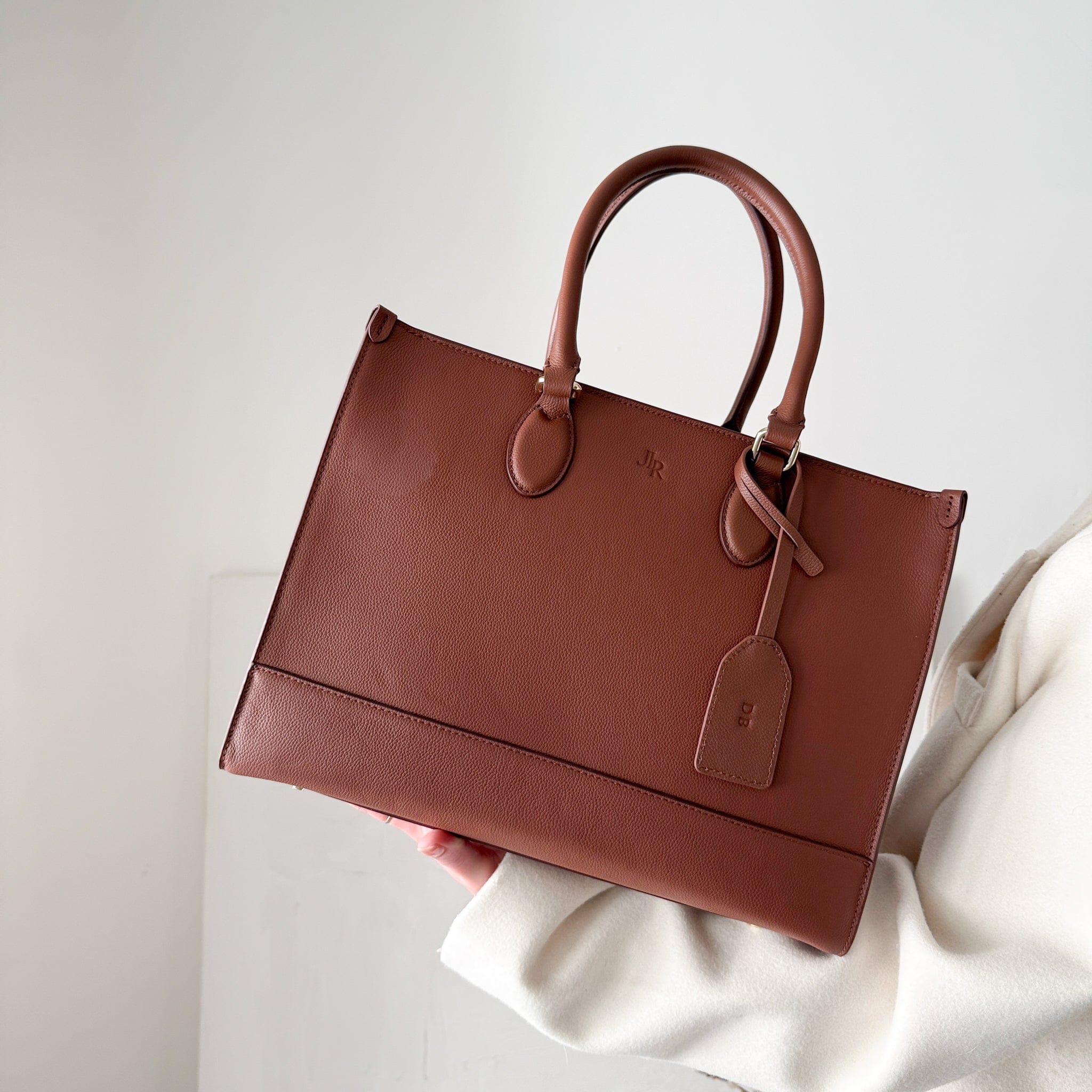 Belgrave Luxe Leather Work Bag - Tan - Image 13