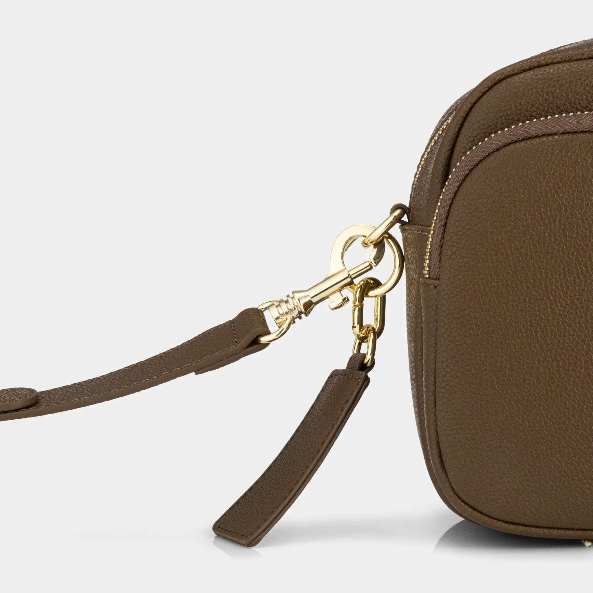 Chelsea Midi Crossbody Luxe Leather Bag - Chocolate Brown - Image 5