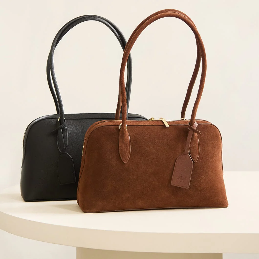 Notting Hill Bowling Bag - Brown Suede - Image 8