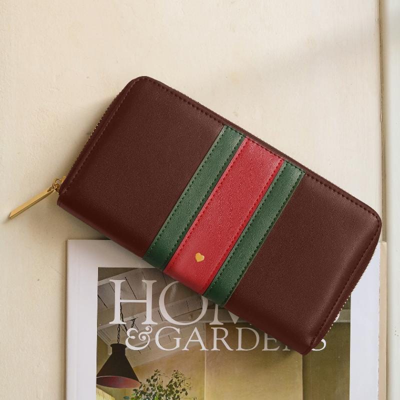 Brown Stripe Rowan long Purse - Johnny Loves Rosie - Image 4
