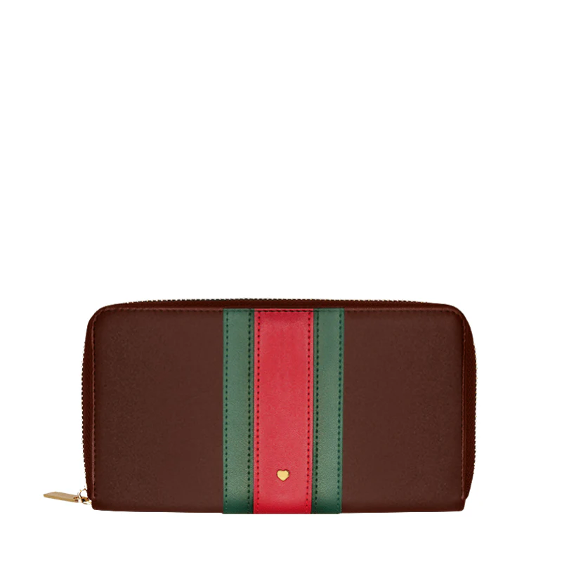 Brown Stripe Rowan long Purse - Johnny Loves Rosie - Image 5