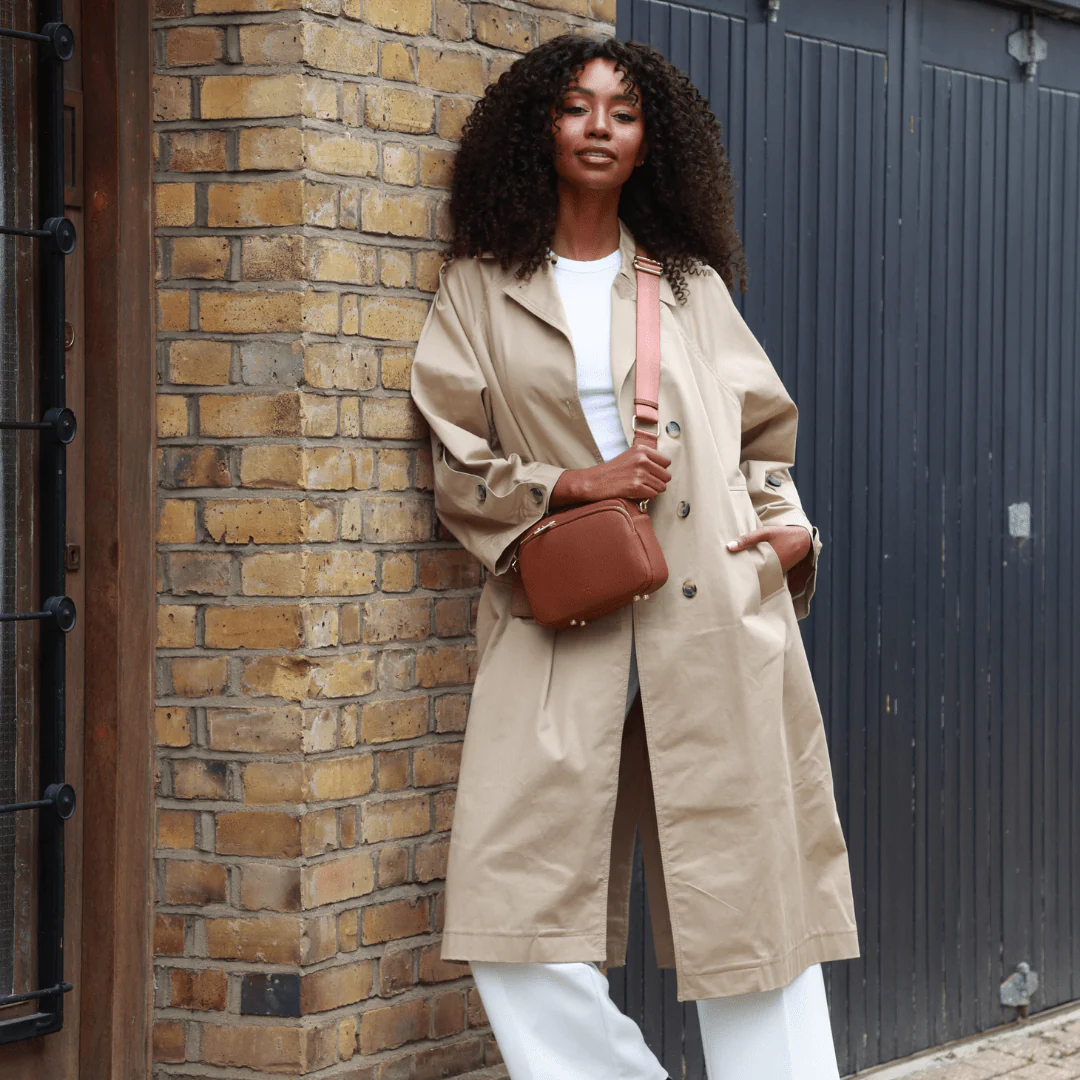 Chelsea Midi Crossbody Luxe Leather Bag Tan - Image 6
