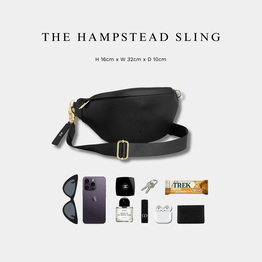 Hampstead Luxe Leather Sling Bag - Chocolate Brown - Image 3