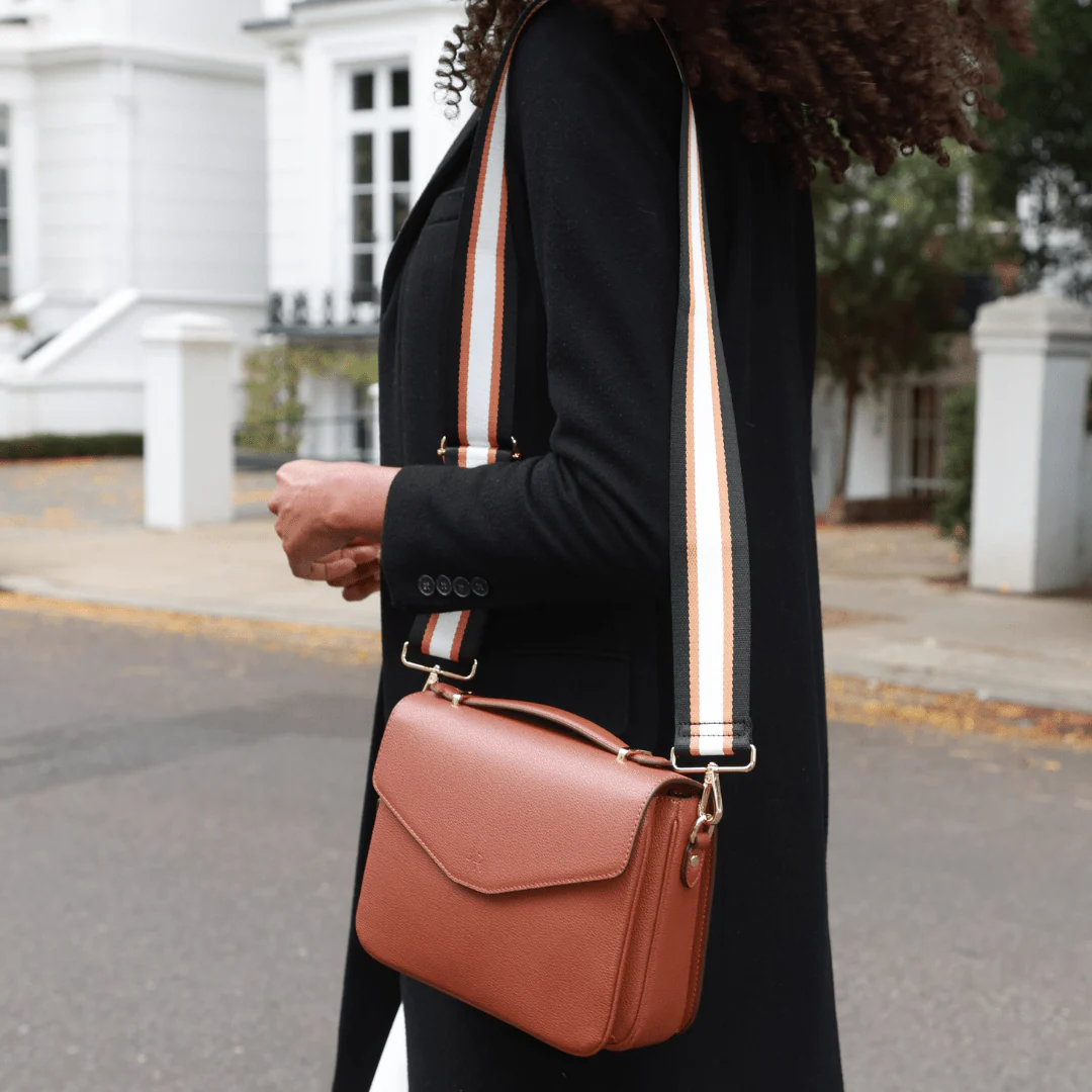 Kensington Luxe Leather Top Handle Bag- Tan - Image 15