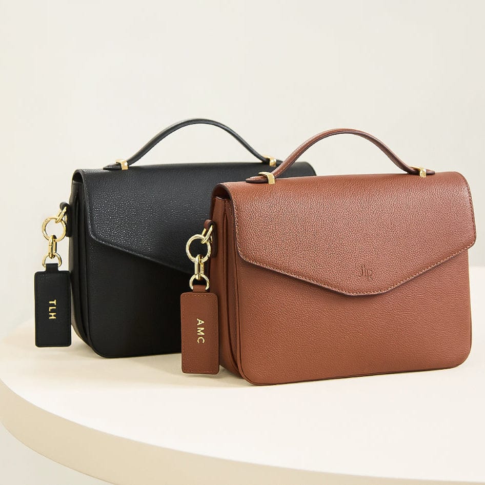 Kensington Luxe Leather Top Handle Bag- Tan - Image 3