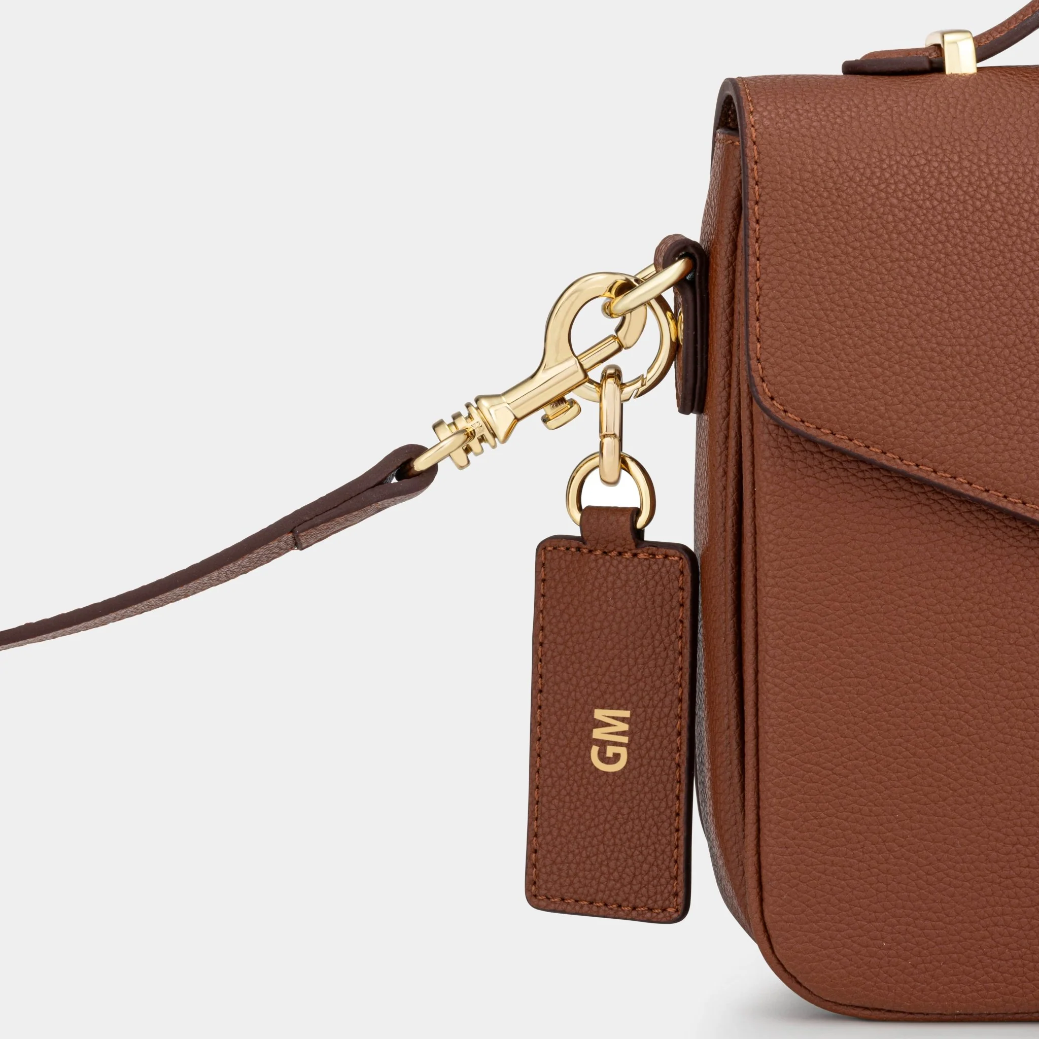 Kensington Luxe Leather Top Handle Bag- Tan - Image 7