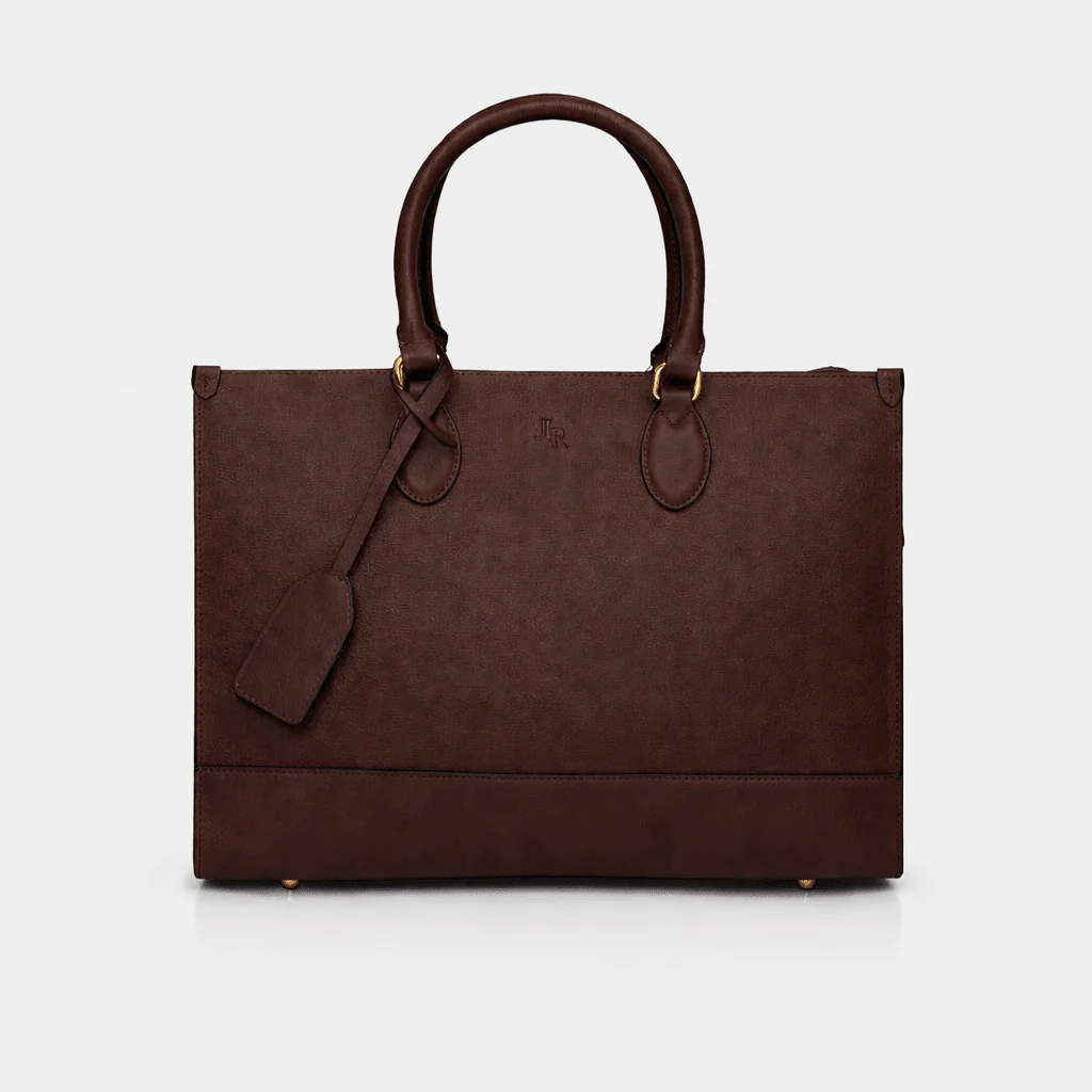 *IN STOCK*Luxe Leather Belgrave Work Bag - Dark Brown - Image 3