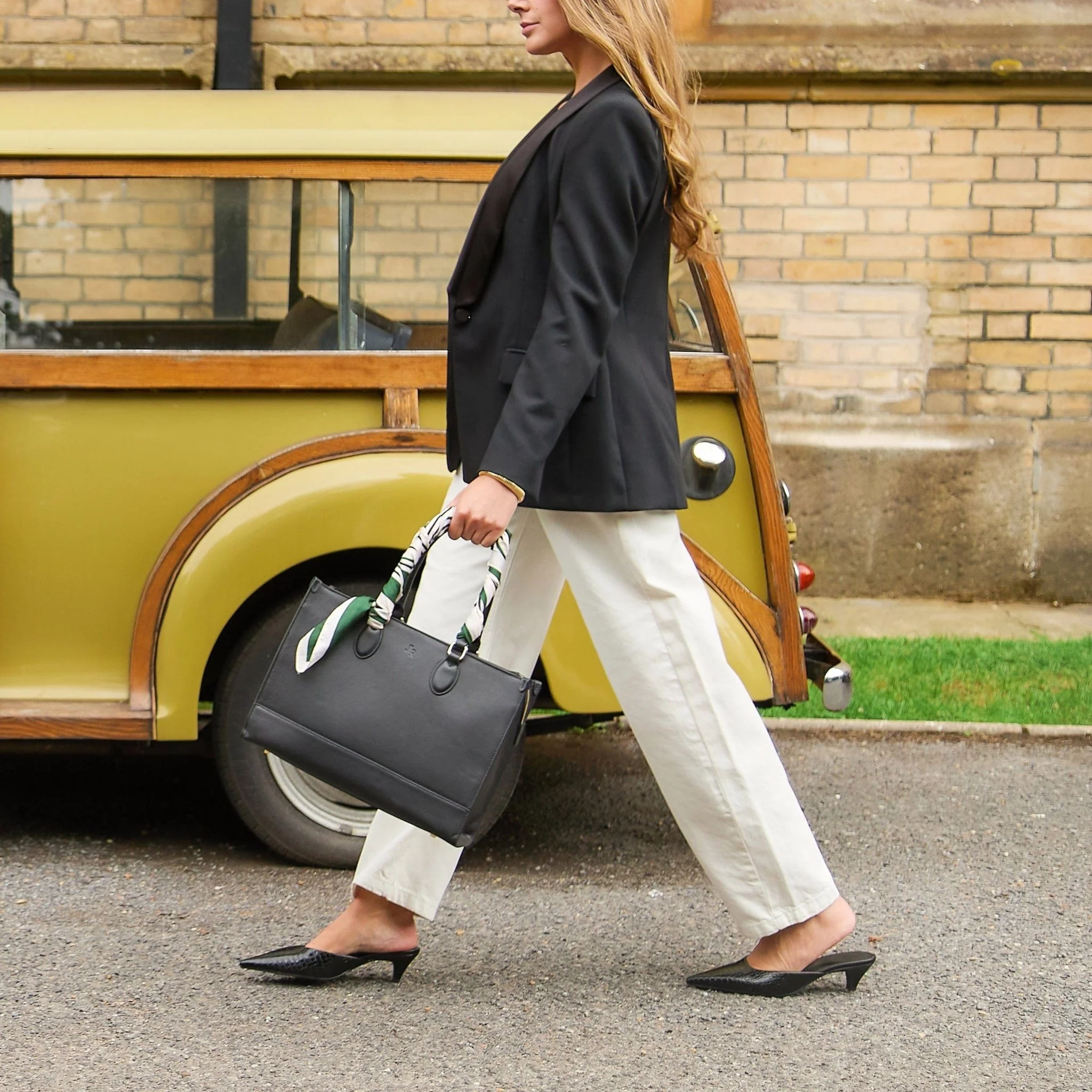 *IN STOCK*Luxe Leather Belgrave Work Bag - Dark Brown - Image 8