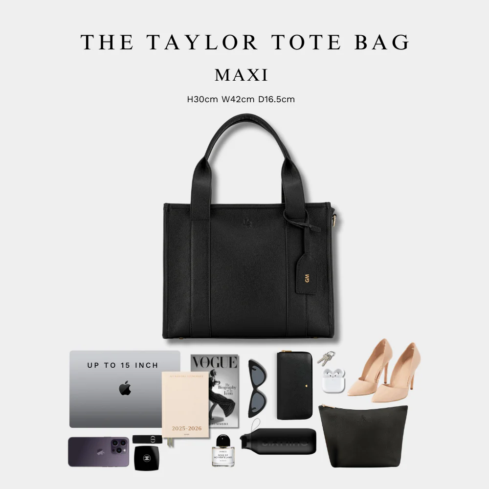 *IN STOCK*Maxi Taylor Luxe Leather Tote Bag - Dark brown - Image 8