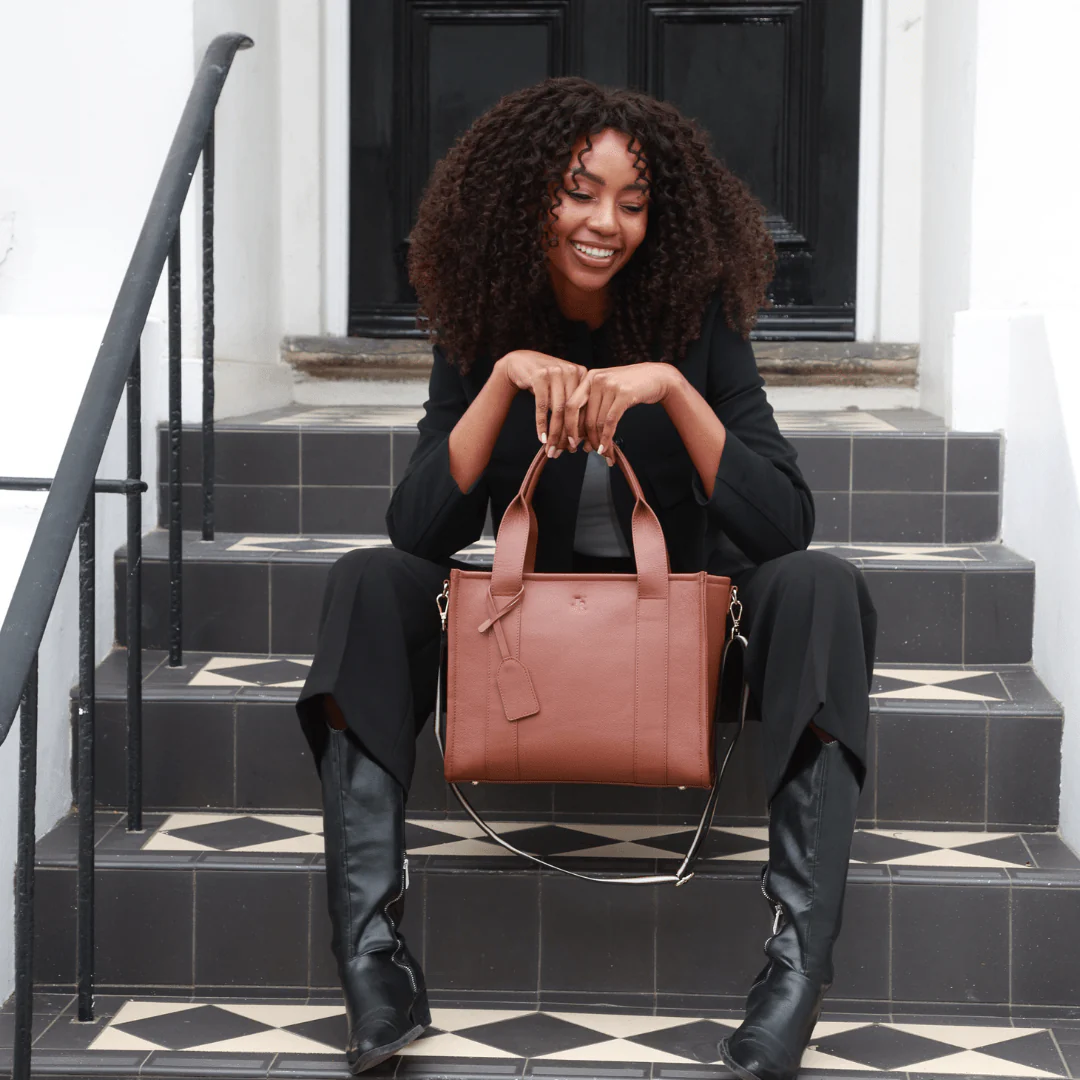 Medium Taylor Tote bag - Dark Brown Suede *Pre-Order* - Image 13