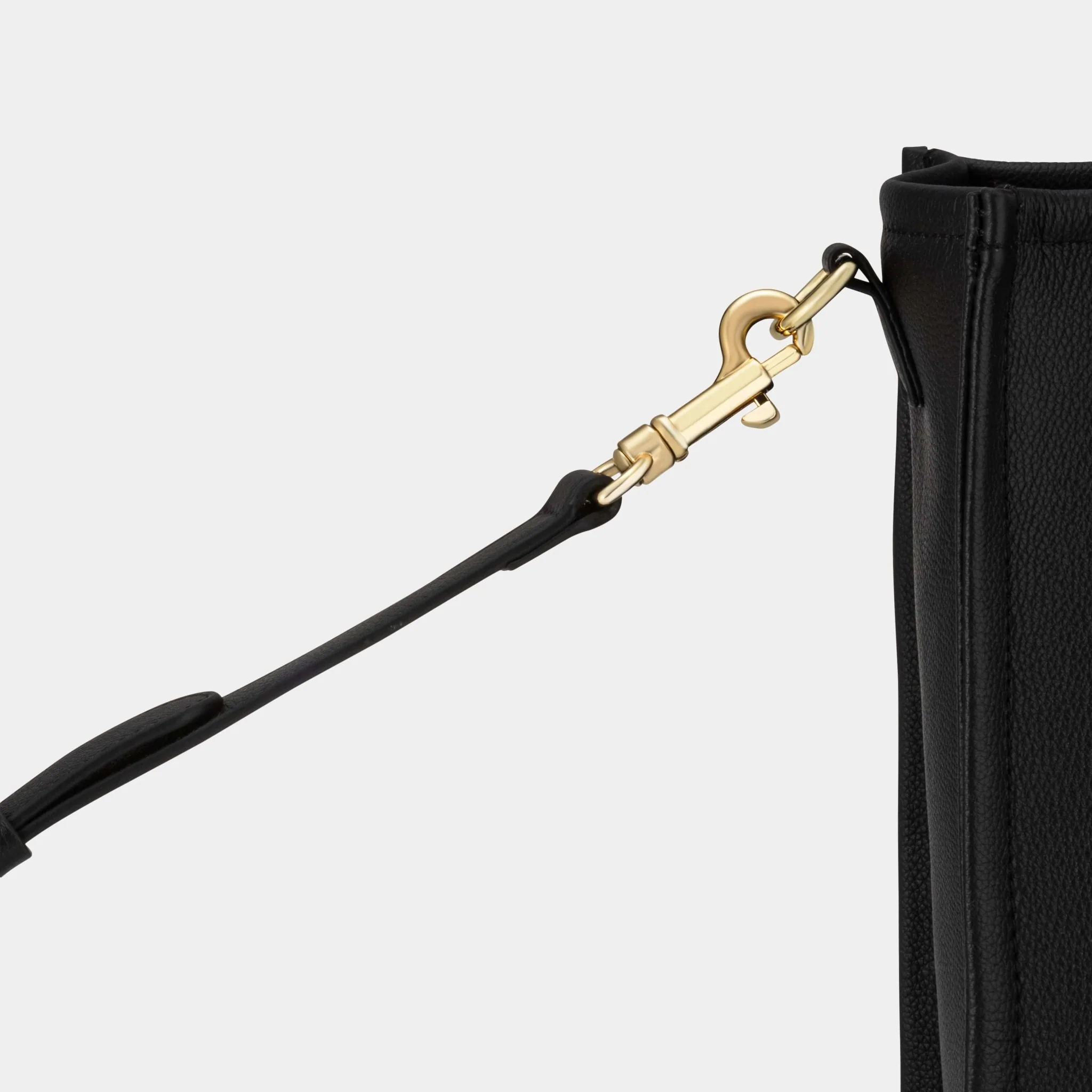 Medium Taylor Luxe Leather Tote Bag- Black - Image 17