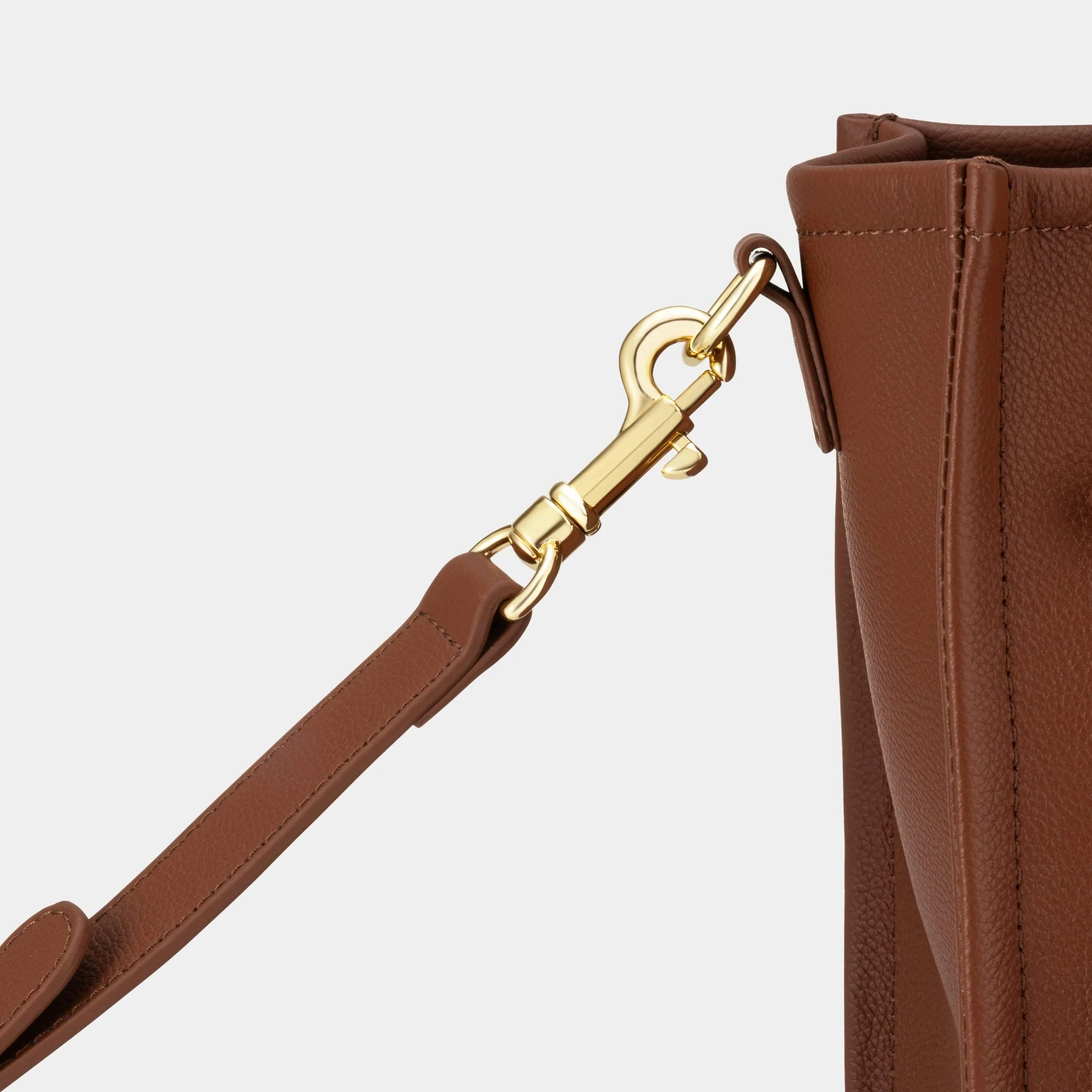Medium Taylor Luxe leather Tote bag - Tan - Image 12