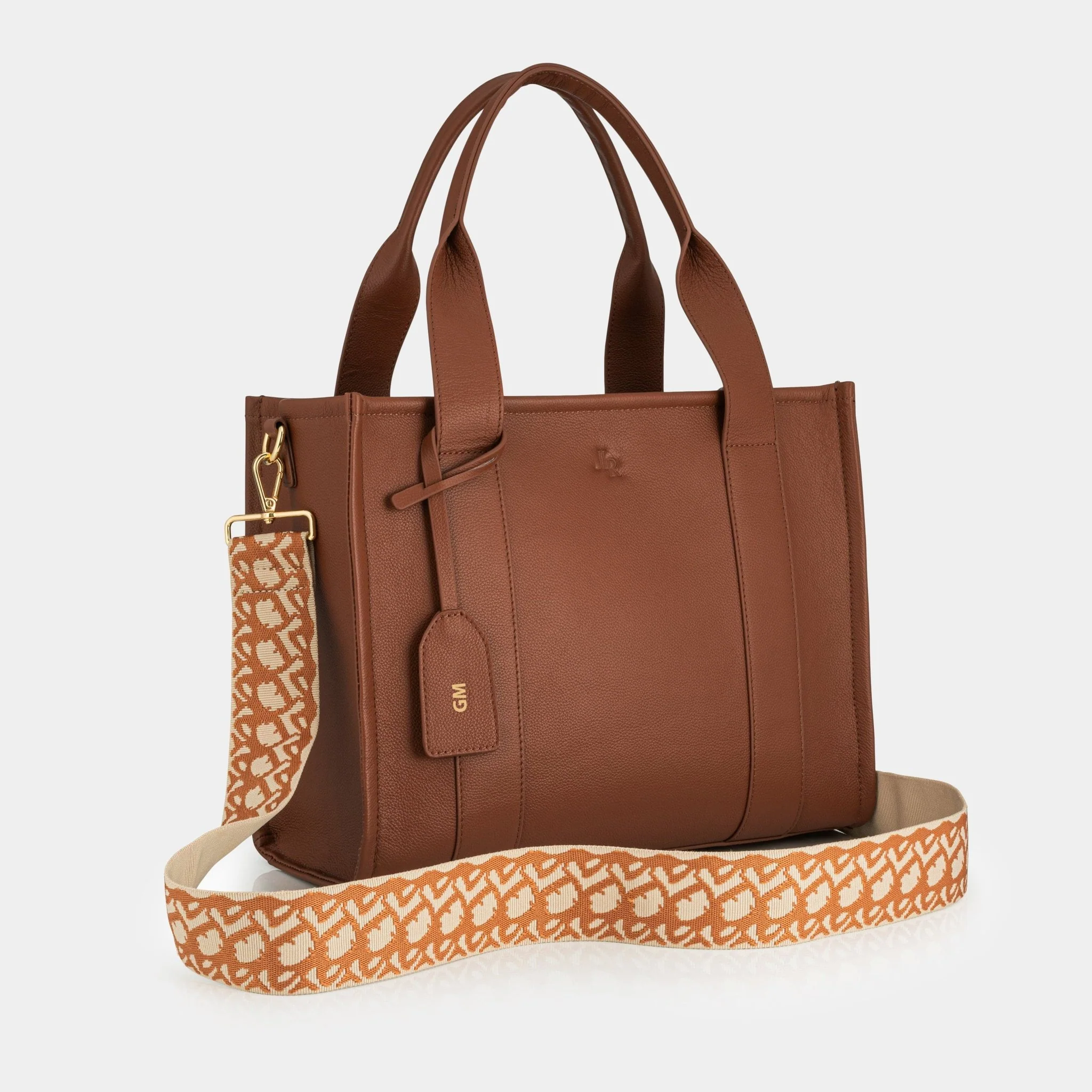 Medium Taylor Luxe leather Tote bag - Tan - Image 13