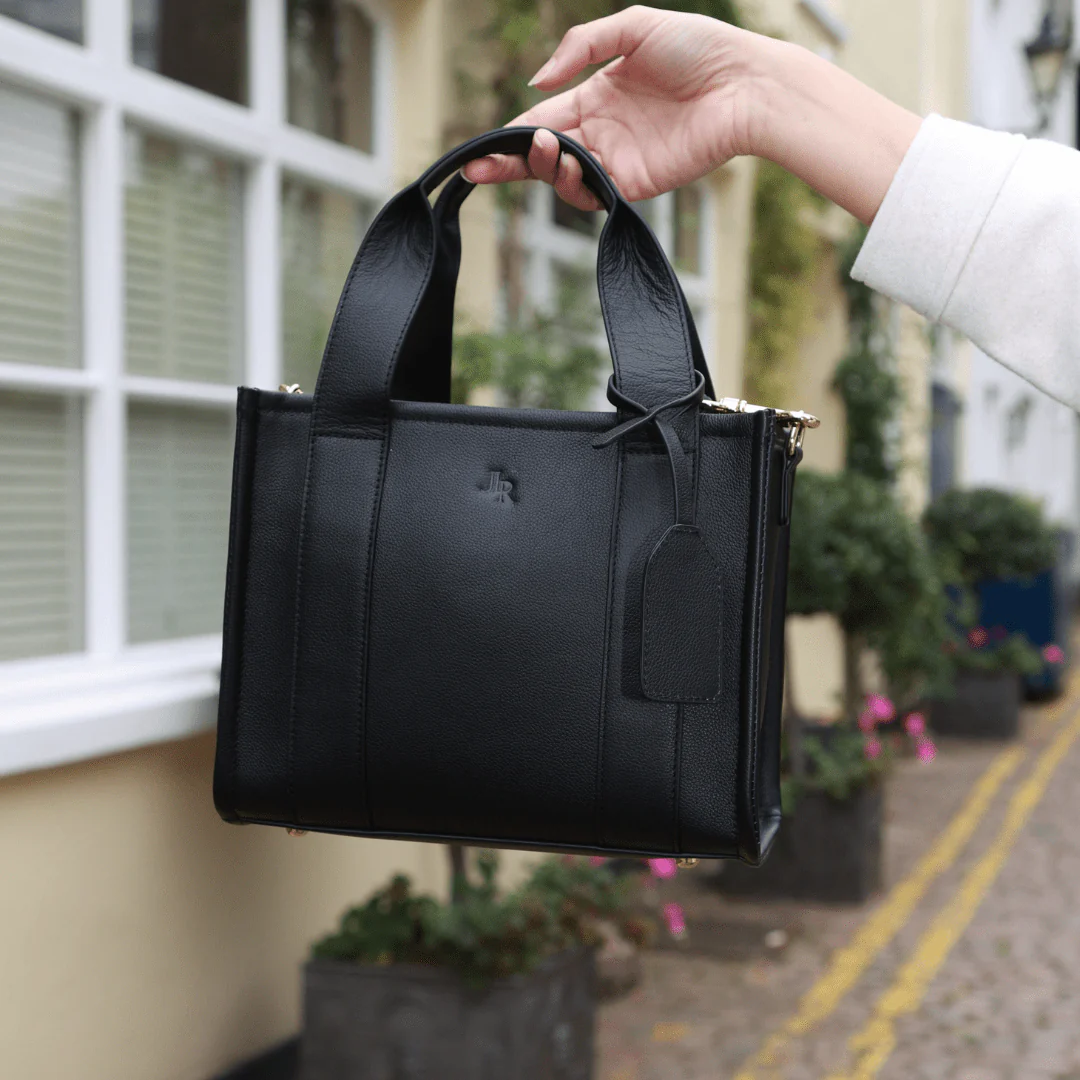 Mini Taylor Luxe Leather Tote bag - Black - Image 7