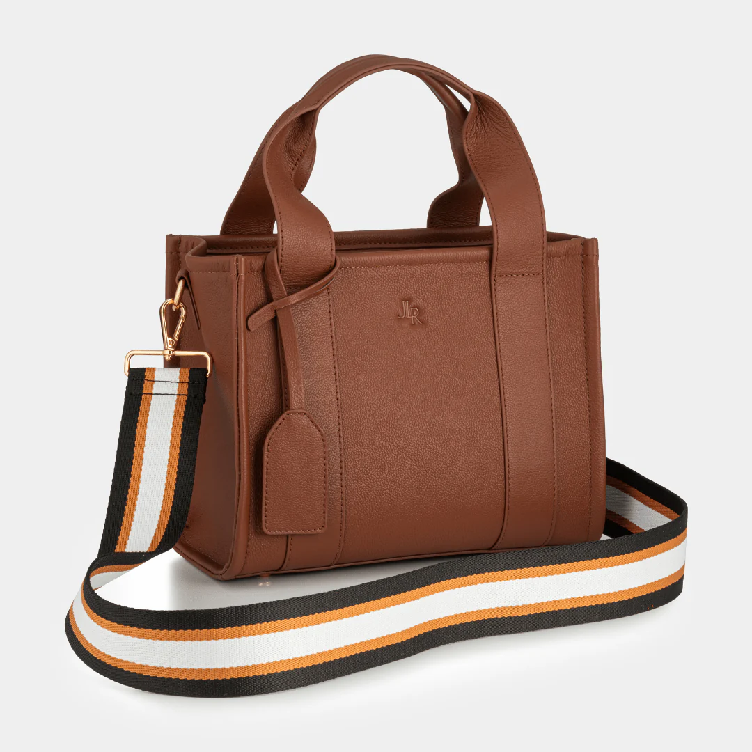 Mini Taylor Luxe Leather Tote Bag - Tan - Image 10