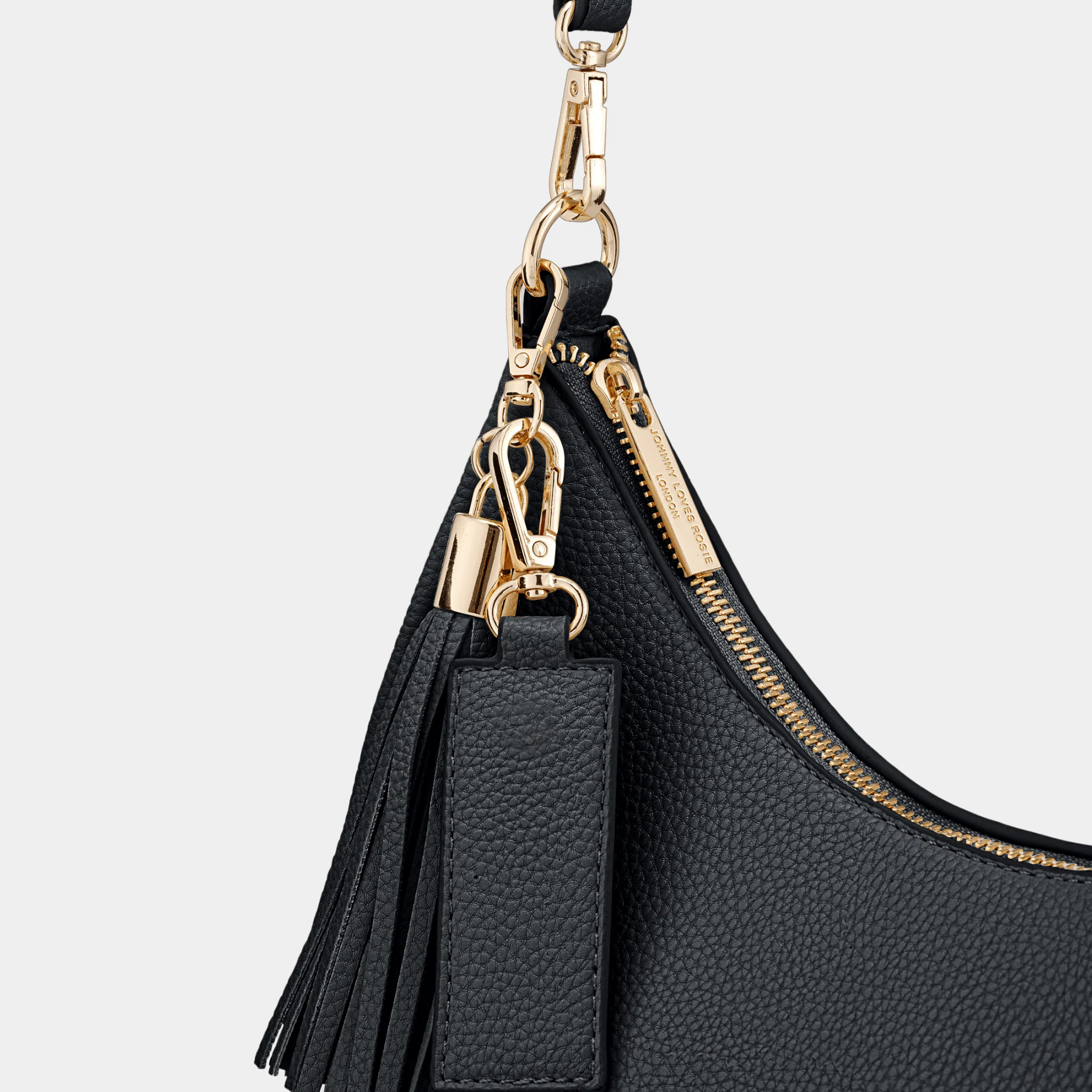 Rudy Midi Half Moon Bag - Black - Image 5