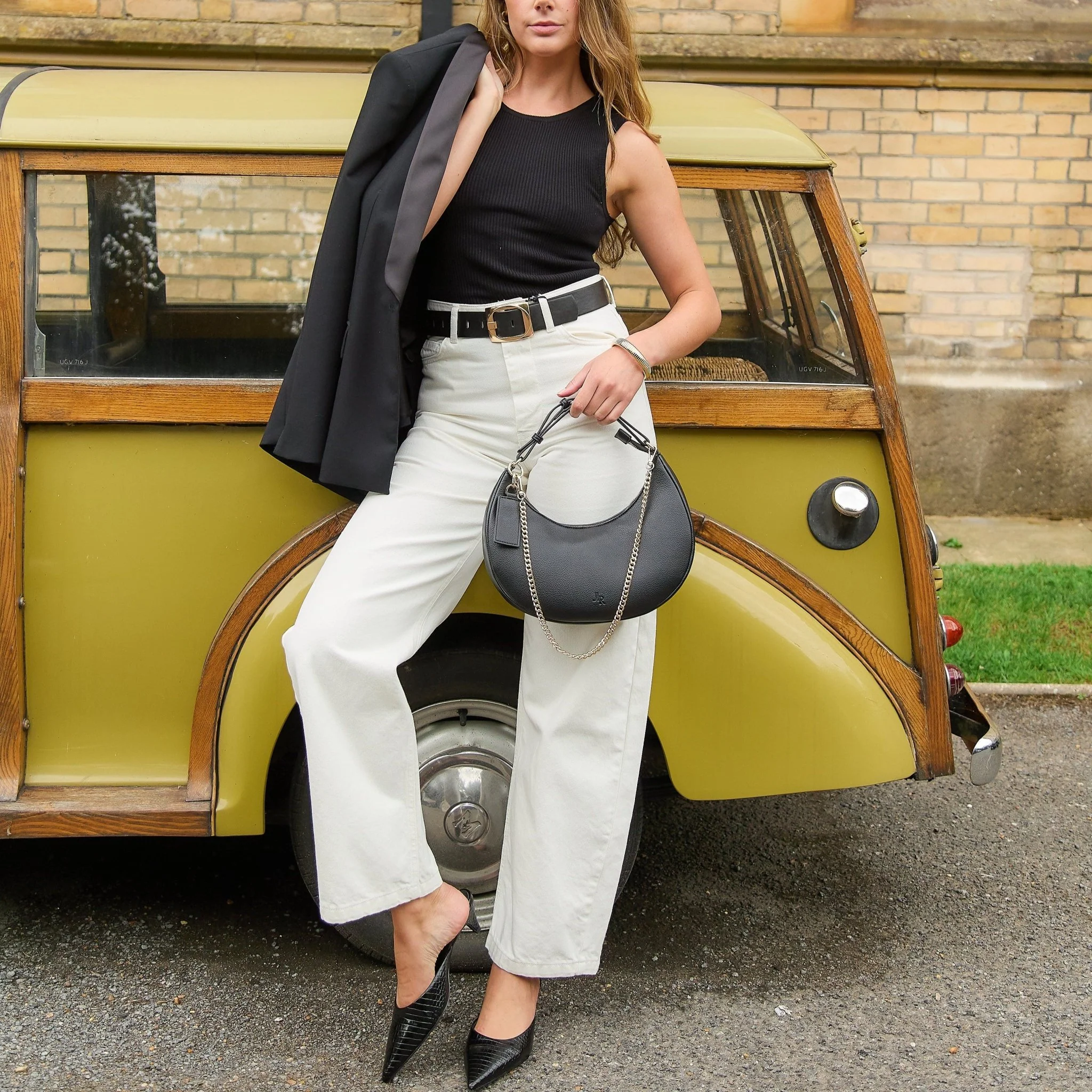 Rudy Midi Half Moon Bag - Black - Image 6