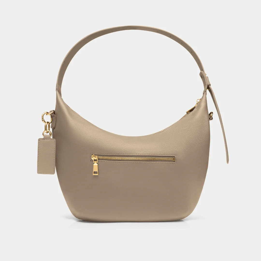 Sloane City Luxe Leather Bag - Taupe - Image 4