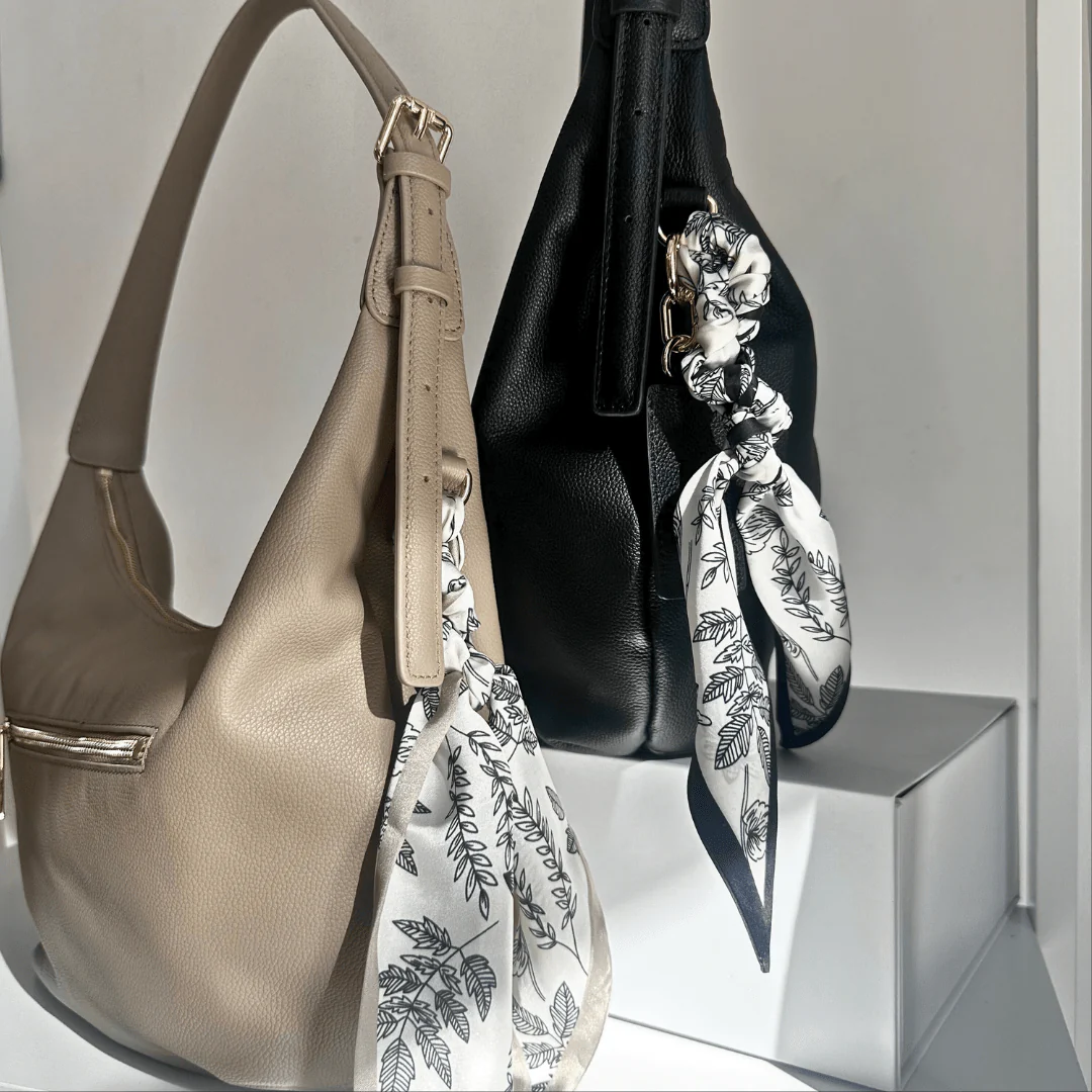 Sloane City Luxe Leather Bag - Taupe - Image 6