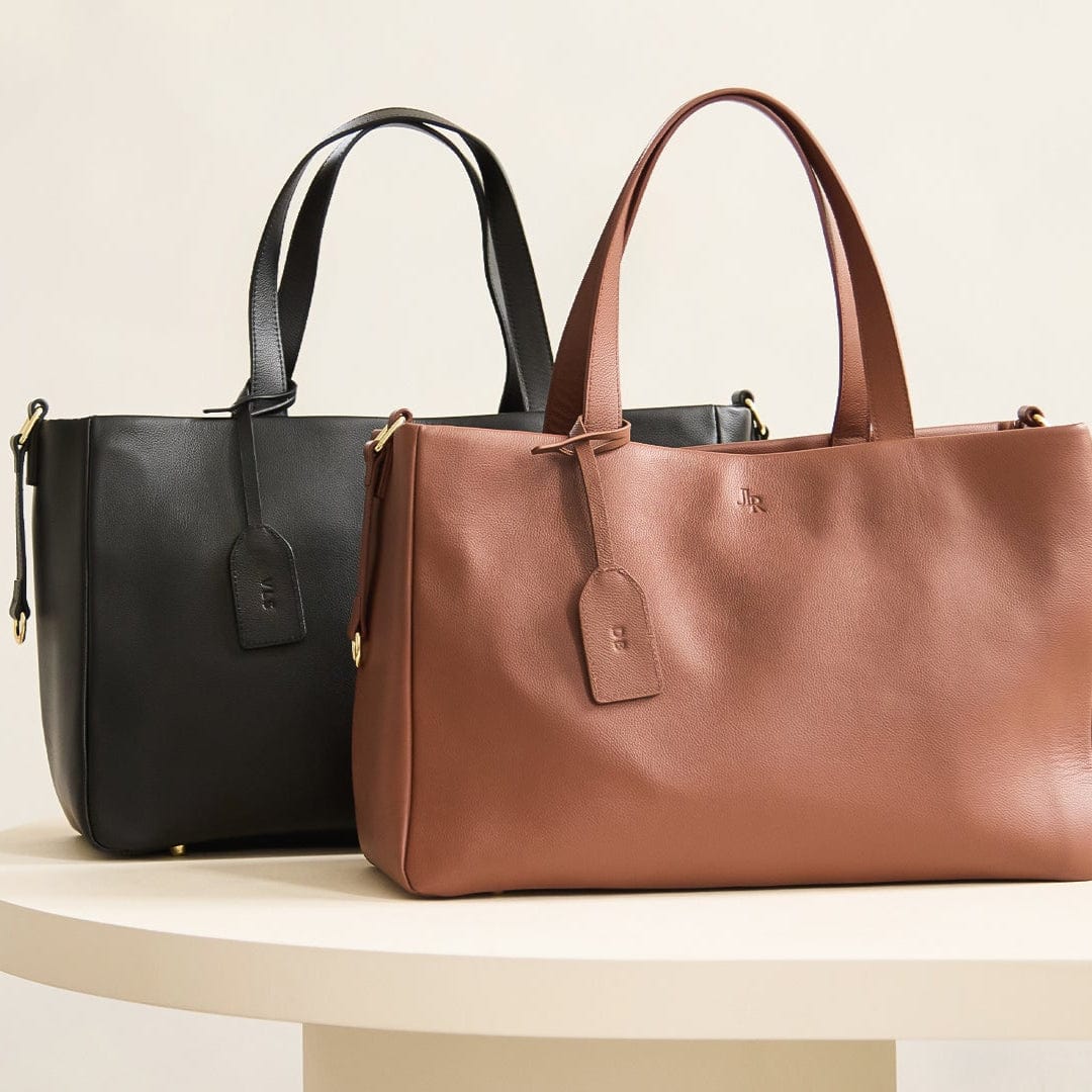 Stella Large Luxe Leather Tote Bag- Tan - Image 5