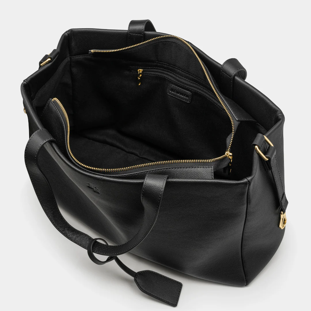 Stella Large Luxe Leather Tote Bag - Black *Pre-order* - Image 11