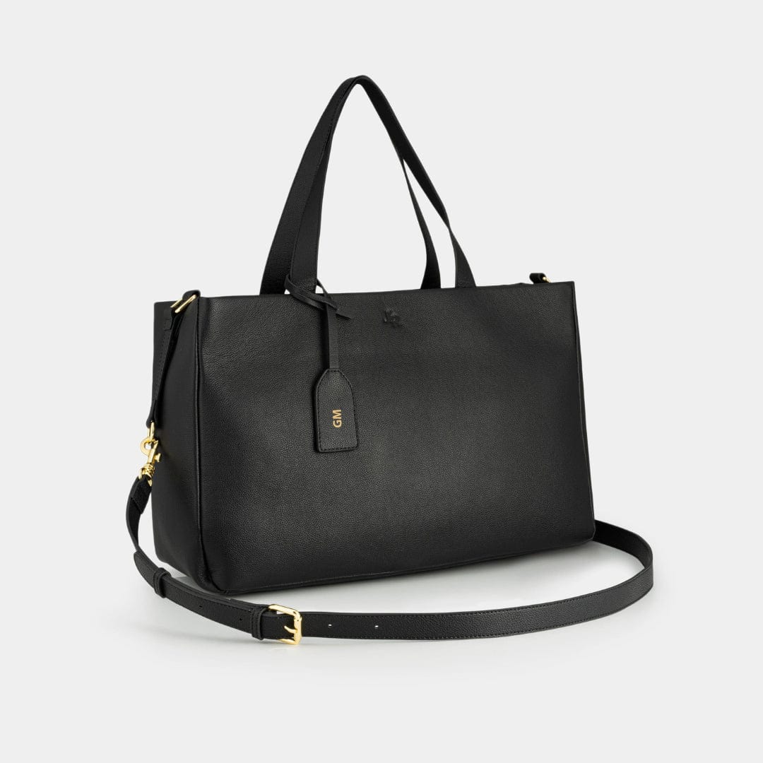 Stella Large Luxe Leather Tote Bag - Black *Pre-order* - Image 6