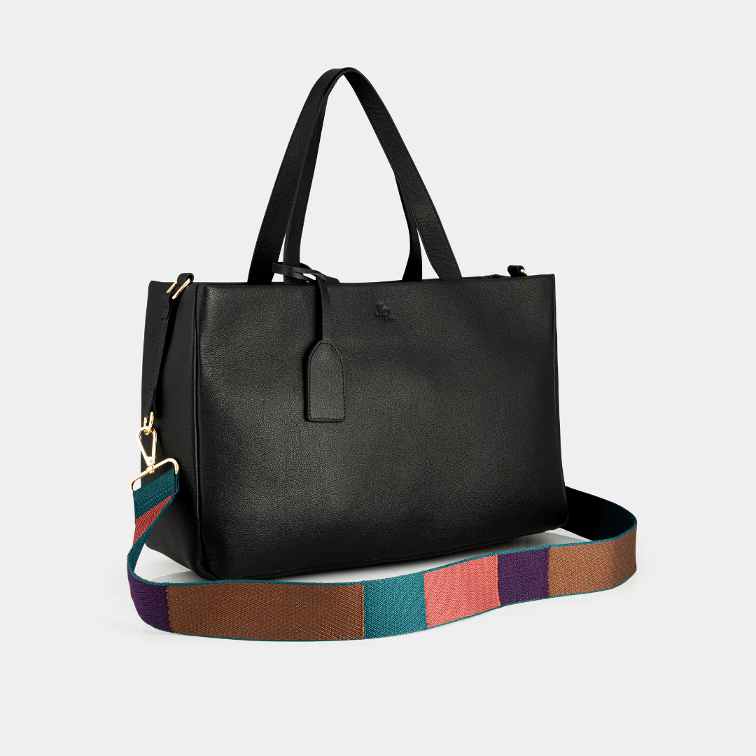 Stella Large Luxe Leather Tote Bag - Black *Pre-order* - Image 9