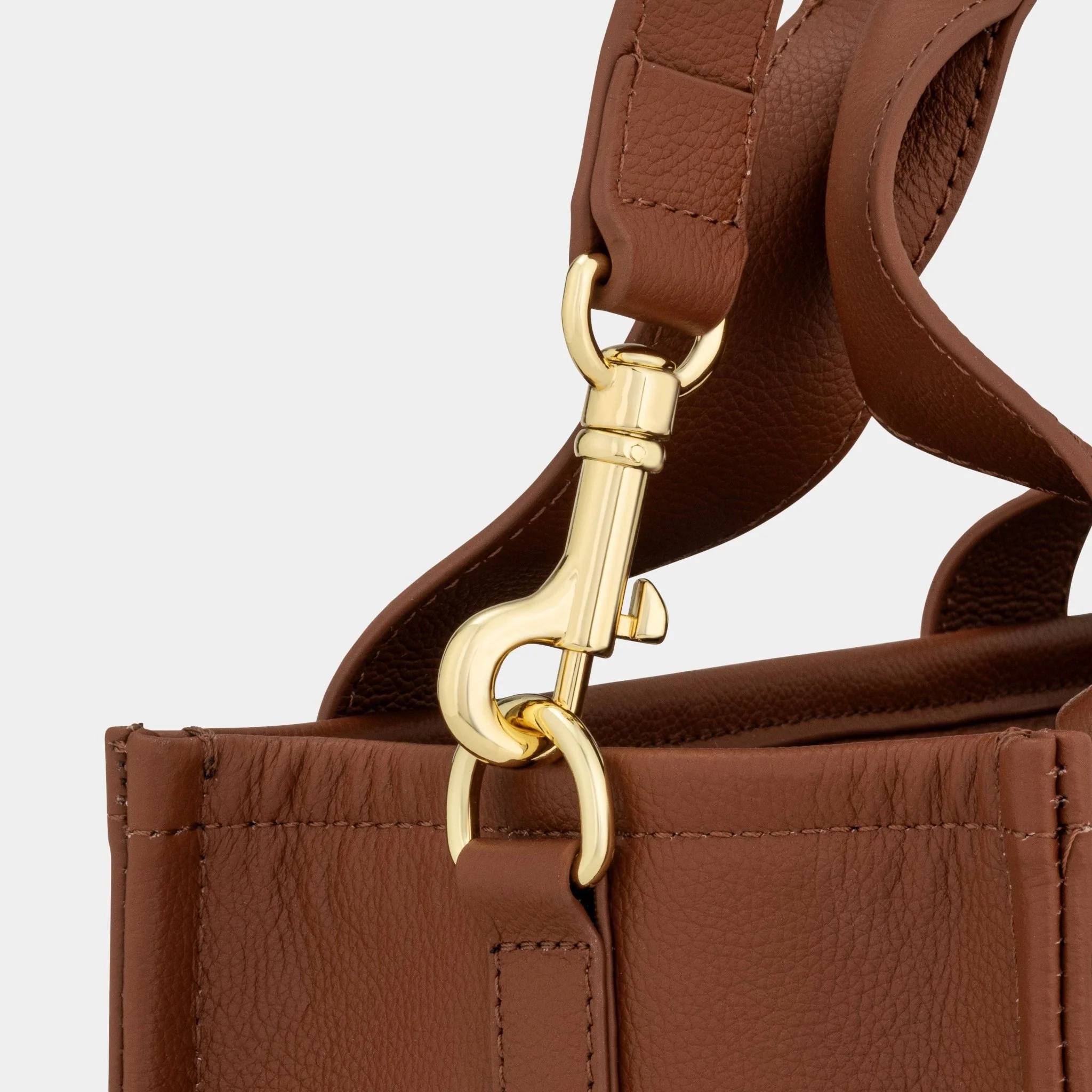 Mini Taylor Luxe Leather Tote Bag - Tan - Image 12