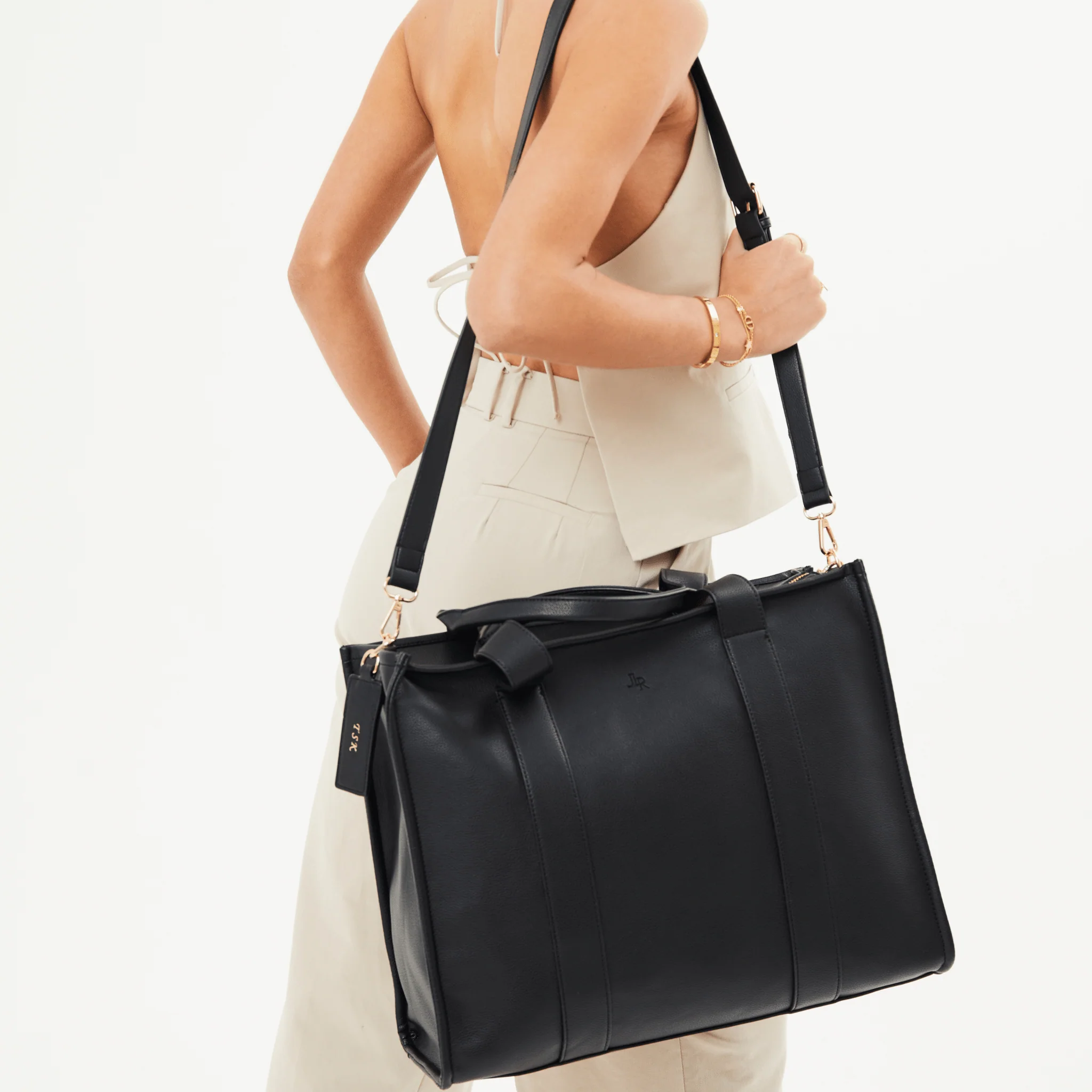 *IN STOCK*Maxi Taylor Luxe Leather Tote Bag - Dark brown - Image 13