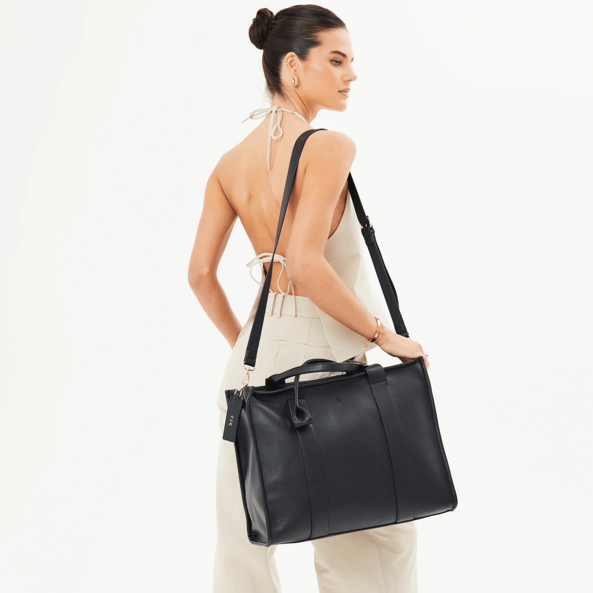 *IN STOCK*Maxi Taylor Luxe Leather Tote Bag - Dark brown - Image 14