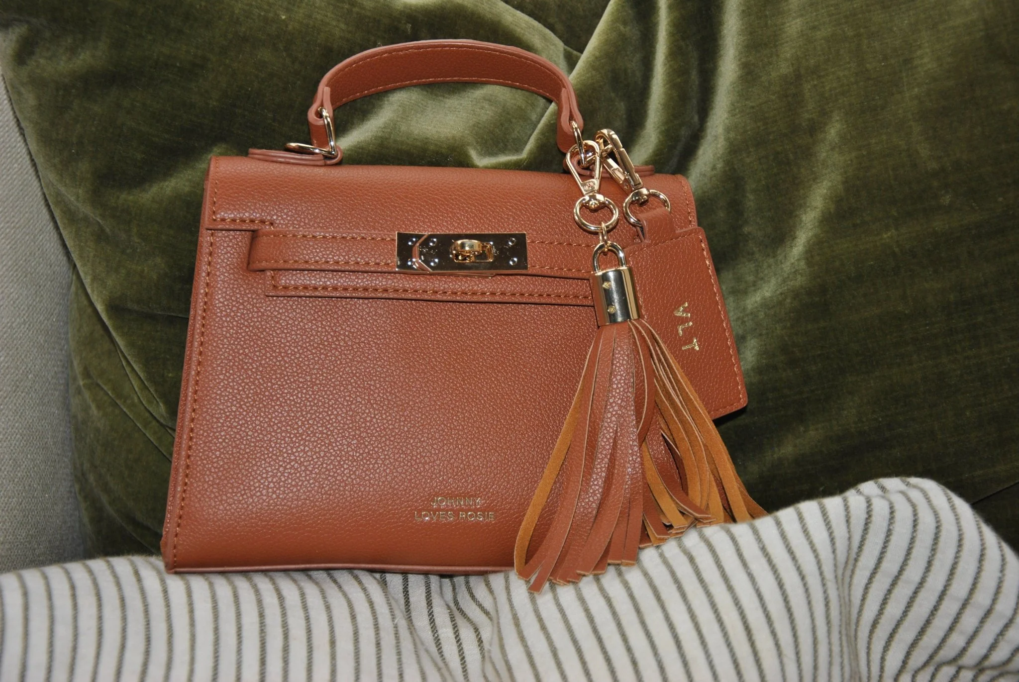 Willow Top Handle Tote Bag Tan - Johnny Loves Rosie - Image 3