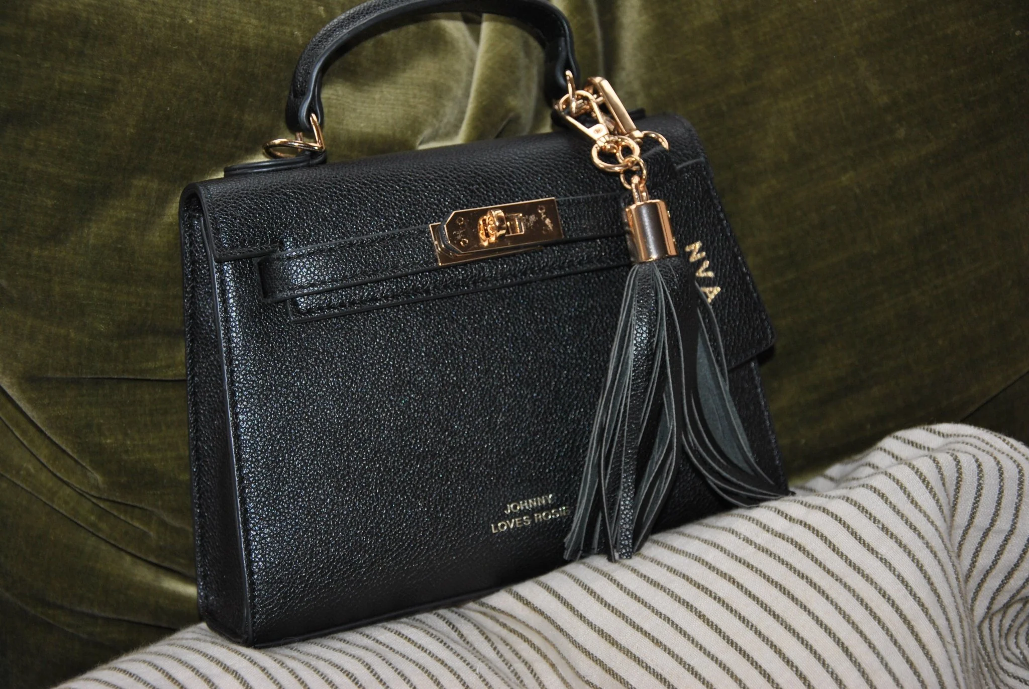 *IN STOCK* Willow Top Handle Tote Bag Black - Johnny Loves Rosie - Image 5