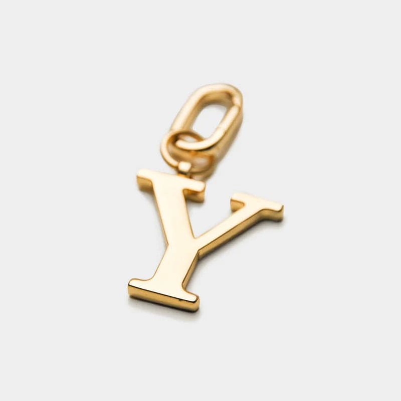 Y - Gold Metal Letter Keyring - Image 3