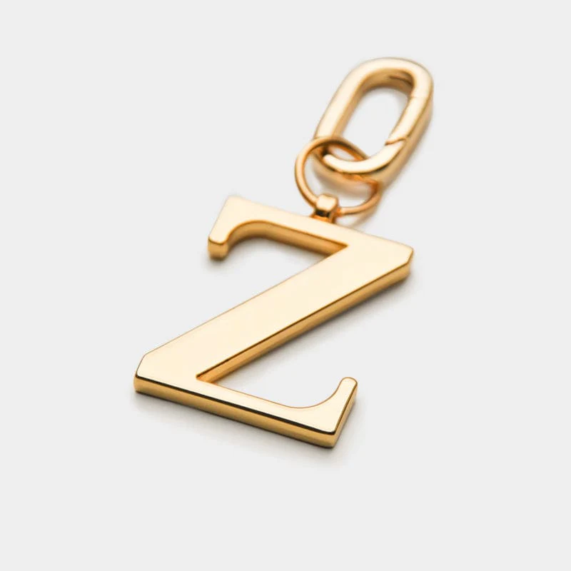 Z - Gold Metal Letter Keyring - Image 4